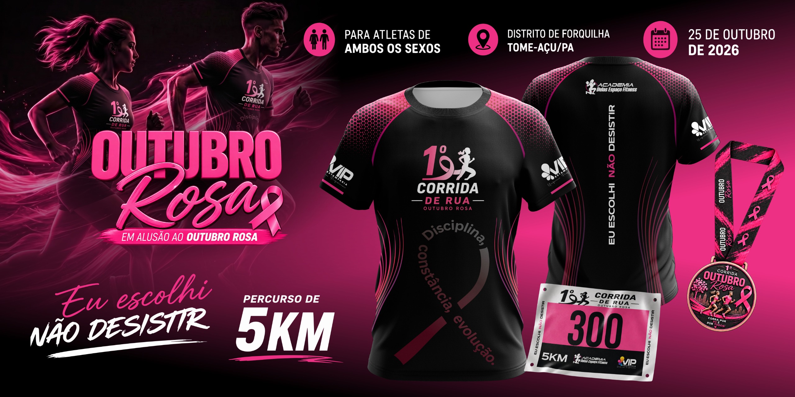 1ª Corrida de Rua Delas Espaço Fitness em Alusão ao Outubro Rosa